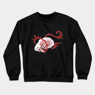 Lutino Tiger Oscar Cichlid Crewneck Sweatshirt